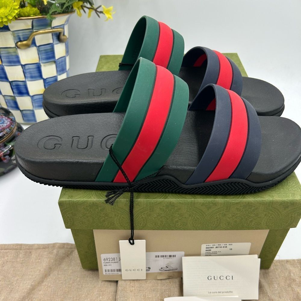 Men’s Gucci, Agrado  double strap sandals size 13 made in Italy - Picture 2 of 11